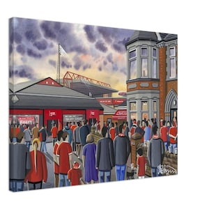Nottingham, City Ground Stadium Canvas Print. Wall Art Football Club FC Football Soccer Stadium Gifts, Forest Supporters Memorabilia