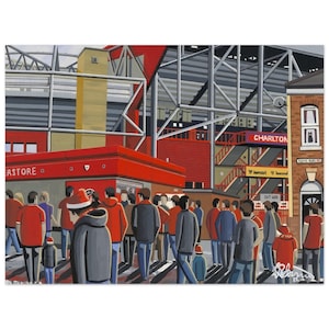 Charlton, The Valley Stadium, Superior Poster, Wall Art Football Club FC, Gifts, Athletic Supporters Memorabilia