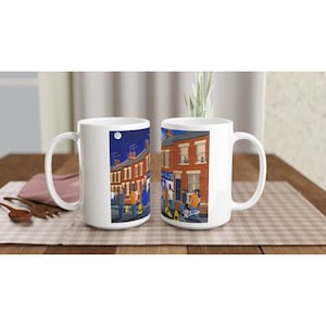 Luton, Kenilworth Rd Stadium White 15oz Ceramic Football Mug. Football Club FC Football Soccer Gifts, Town Supporters Memorabilia