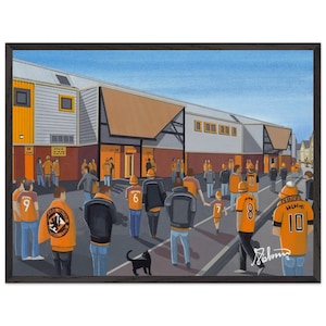 Dundee, Tannadice Pk Stadium. Superior Wooden Framed Poster. Wall Art Football Club FC, Gifts, United Utd Supporters Memorabilia