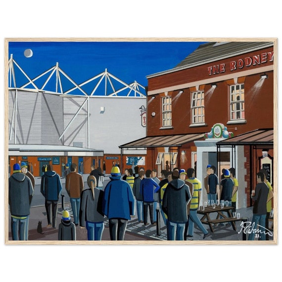 Warrington, Rugby Standard Wooden Framed Wall Art