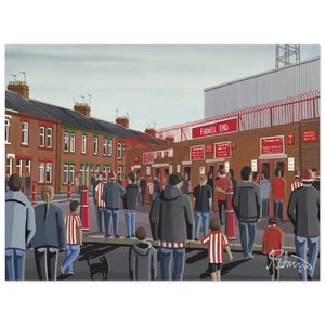 Sunderland, Retro Roker Pk Stadium, Superior Poster, Wall Art Football Club FC, Gifts, Black Cats Supporters Memorabilia