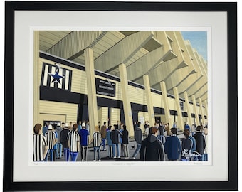 Newcastle. Stadium: Limited Edition Framed Fine Art Print  (20" x 16") Football Memorabilia
