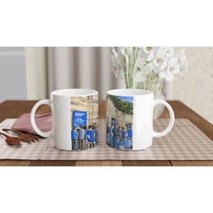 Chelsea, Stamford Bridge White 11oz Ceramic Football Mug. Football Club FC Football Soccer Gifts, Blues Supporters Memorabilia