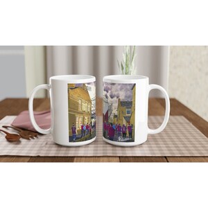 Burnley, Estadio Turf Moor, Taza de cerámica blanca de 433 ml. Regalos de fútbol del FC, recuerdos de la afición de los Clarets.