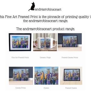 York C. Retro Bootham Crescent football stadium. Ready to hang framed & mounted City art print. Ideal wall art football club F.C memorabilia gift for birthdays, Christmas, Father’s Day. Perfect addition to any home or office. By artist Andrew Robinson.