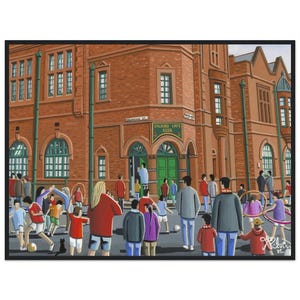 Salford, Salford Lads Club. City Art, Cityscape Museum Quality Matte Paper Wooden Framed Poster