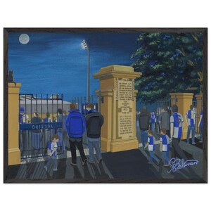 Bristol R&#39;s, Memorial Ground Stadium. Superior Wooden Framed Poster. Wall Art Football Club FC, Gifts, Rovers Supporters Memorabilia
