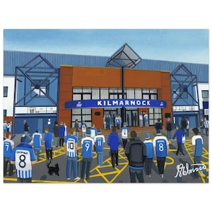 Kilmarnock, Rugby Pk Stadium, Superior Poster, Wall Art Football Club FC, Gifts, Killie Supporters Memorabilia