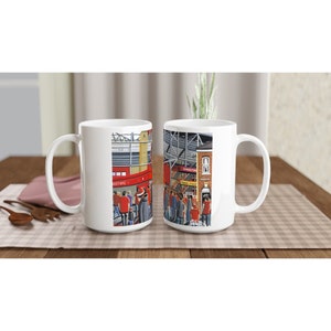 Charlton, The Valley Stadium White 15oz Ceramic Football Mug. Football Club FC Football Soccer Gifts, Athletic Supporters Memorabilia