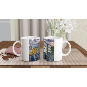 Shrewsbury, New Meadow Stadium White 11oz Caneca de futebol de cerâmica. Presentes de futebol do clube de futebol FC, lembranças de torcedores da cidade