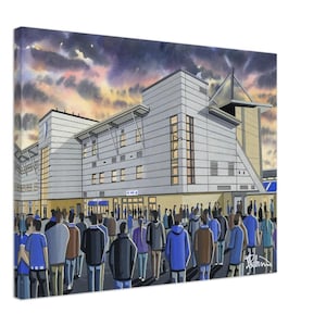 Colchester, Football Stadium Canvas Print. Wall Art Football Club FC Football Soccer Stadium Gifts, United Utd Supporters Memorabilia