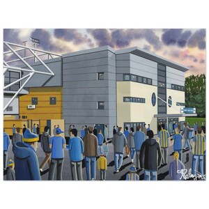 Shrewsbury, New Meadow Stadium, pôster superior, arte de parede do Football Club FC, presentes, lembranças dos torcedores da cidade