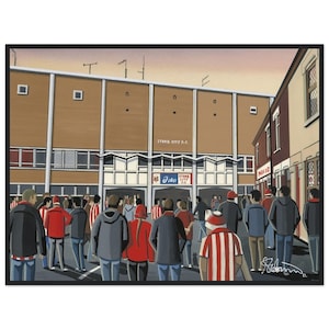 Stadium. Standard Wooden Framed Poster. Wall Art Football Club FC, Gifts, City Supporters Memorabilia