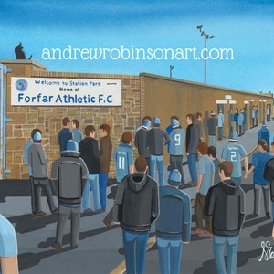 Forfar, Station Pk Stadium, Standard Poster, Wall Art Football Club FC, Gifts, Athletic Supporters Memorabilia