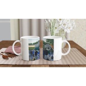 Bath, Recreation Ground Stadium White 11oz Ceramic Rugby Mug. Rugby Club FC Rugby Stadium Gifts, Supporters Memorabilia