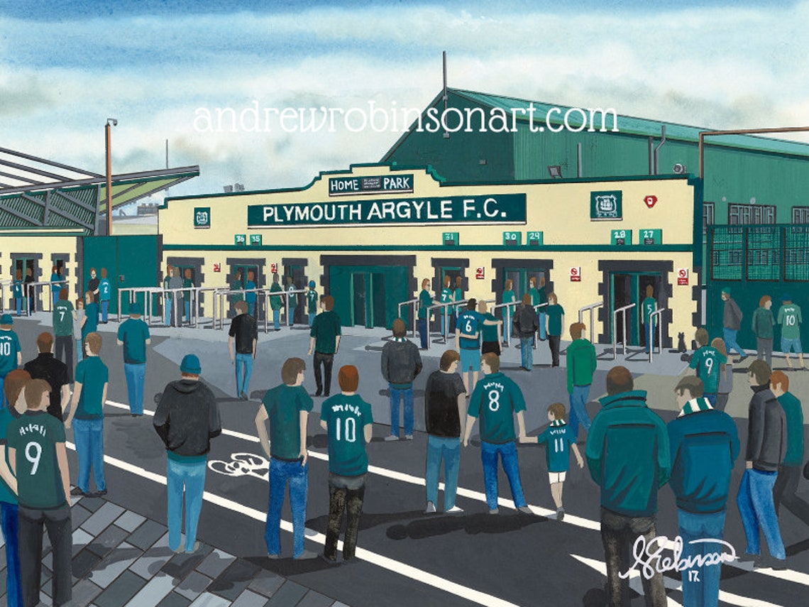 Plymouth Argyle F.C Home Park Stadium. Framed High Quality - Etsy UK