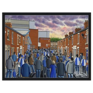 Blackburn, Ewwod Pk Football Stadium. Framed Canvas Football Art Print. Wall Art Football Club FC, Gifts, Rovers Supporters Memorabilia