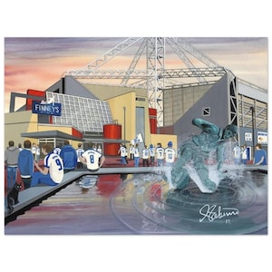 Preston,  Deepdale. Football Stadium Standard Matte Paper Poster Football Club FC Football Soccer Gifts, North End Supporters Memorabilia