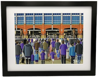 Baltimore. Framed American Football Print, Stadium Wall Art, Supporter Memorabilia Gift