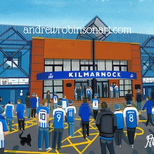 Kilmarnock, Rugby Pk Stadium, Standard Poster, Wall Art Football Club FC, Gifts, Killie Supporters Memorabilia