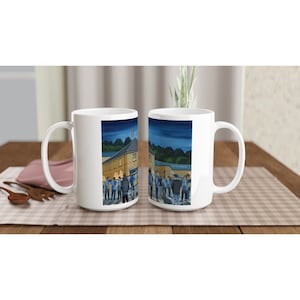 Wycombe, Adams Pk Stadium White 15oz Ceramic Football Mug. Football Club FC Football Soccer Gifts, Wanderers Supporters Memorabilia
