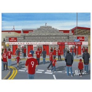 Aberdeen, Pittodrie Stadium, Superior Poster, Wall Art Football Club FC, Gifts, Dons Supporters Memorabilia