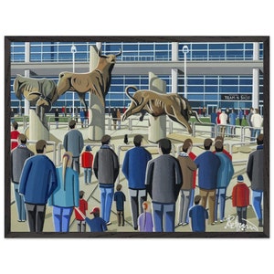 Houston, football Stadium. Superior Wooden Framed Poster. Wall Art American Football Team, Stadium Gifts, Supporters Memorabilia