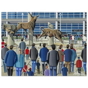 Houston, Football Stadium, Superior Poster, Wall Art American Football Team, Stadium Gifts, Supporters Memorabilia