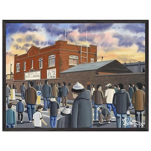 Widnes. Retro Rugby Stadium Superior Framed Poster: Vikings Memorabilia