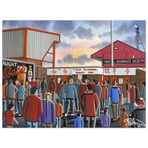 Crerw, Retro Gresty Road Stadium, Standard Poster, Wall Art Football Club FC, Gifts, Alexandra Supporters Memorabilia