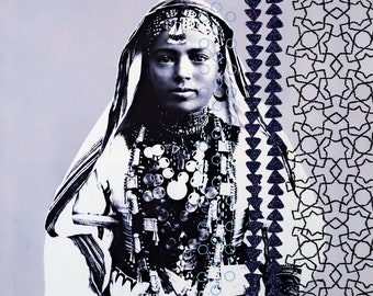 Girl in a Ceremonial Costume Beaded Artwork