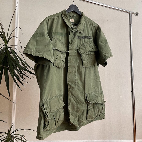 Vintage Mens Green US Airforce Button Down Shirt - image 1