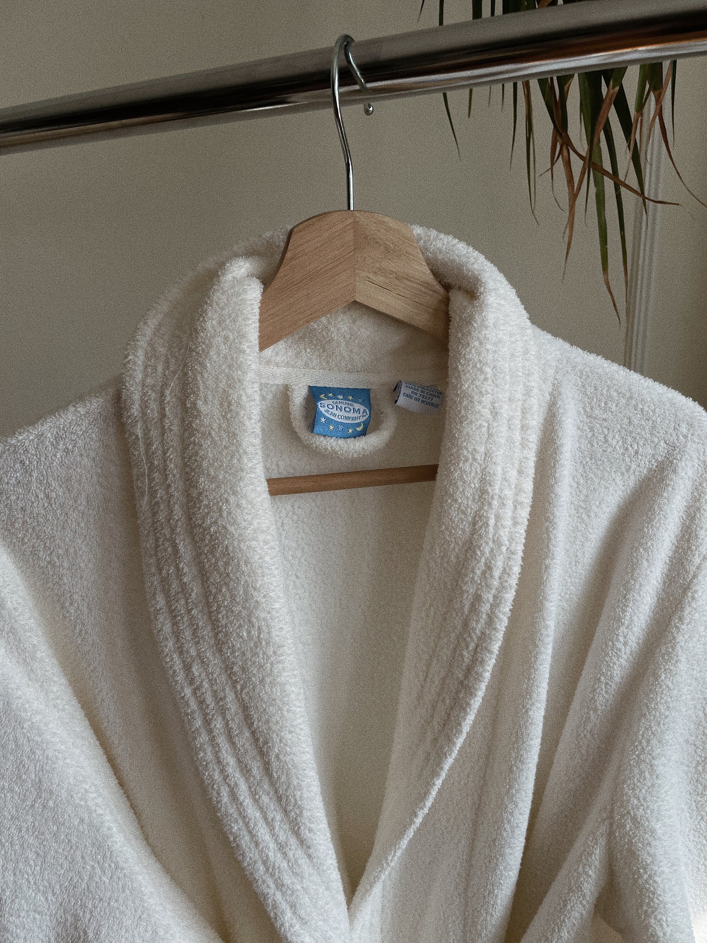 Vintage Unisex White Terry Cloth Robe Large Etsy