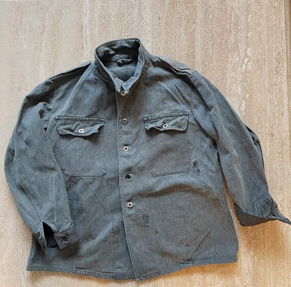 Vintage Mens 1960s Swiss Army Denim Jacket