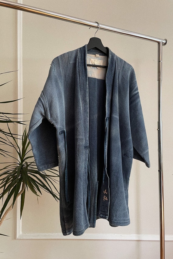 Vintage Japanese 100% Cotton Blue Indigo Kimono Ja