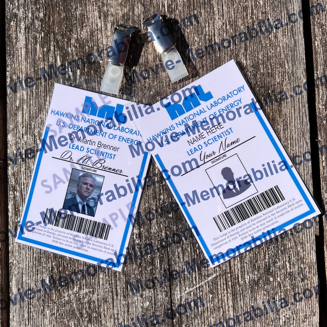 Stranger Things Cosplay Replica Hawkins Lab ID Badge Including - Etsy
