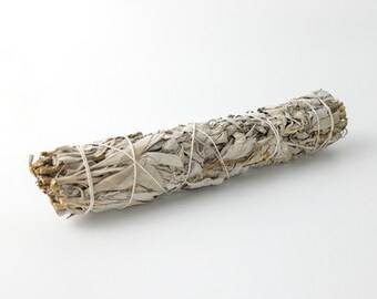 9" California White Sage Stick, all-natural product. CLEAR ENERGY, restore balance, spiritual purification, and protection