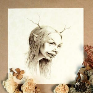 Weird Fairy Art Print – Goblincore, Cottagecore, Fairycore Wall Decor for Folks Who Like Odd Creatures and Forest Vibes