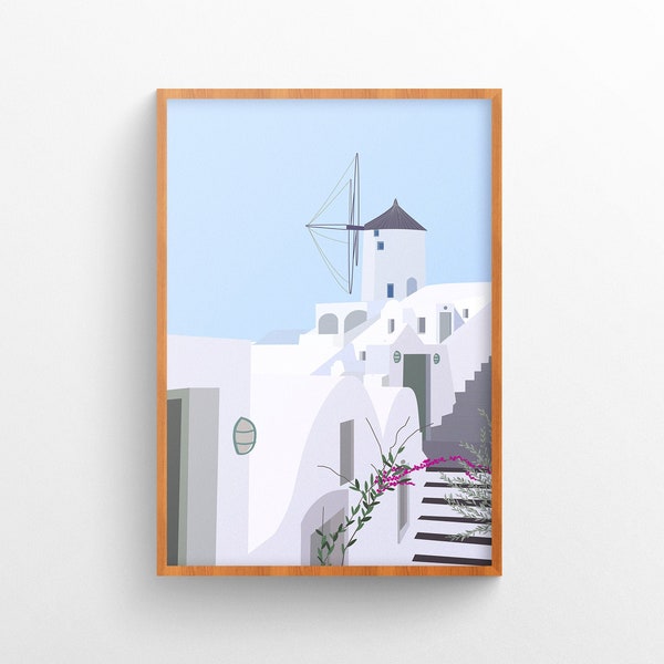 Santorini, Greece - Illustration