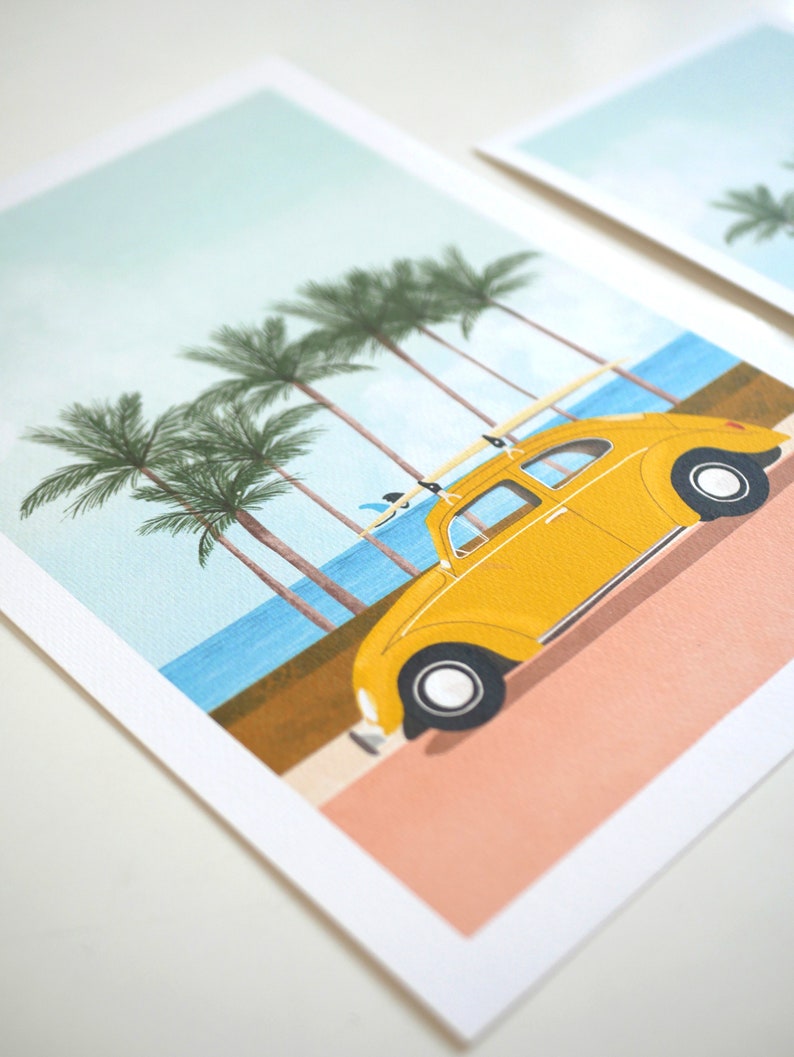 Roadtrip surf en Coccinelle Illustration image 5