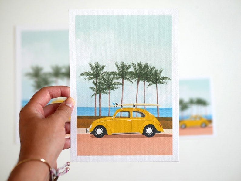 Roadtrip surf en Coccinelle Illustration image 4