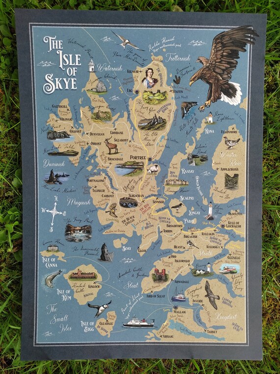 Isle of Skye Map A3 - Etsy