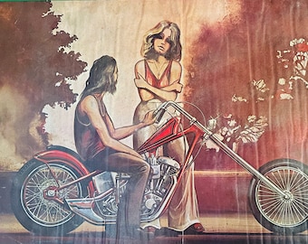 70’s David Mann Biker Art Centerfolds: Part 1 (vintage outlaw biker magazine art)