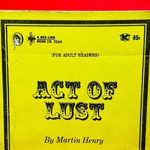 Act Of Lust by Martin Henry (vintage paperback book)
