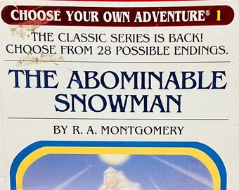 The Abominable Snowman: Choose Your Own Adventure #1 (vintage interactive fantasy paperback)