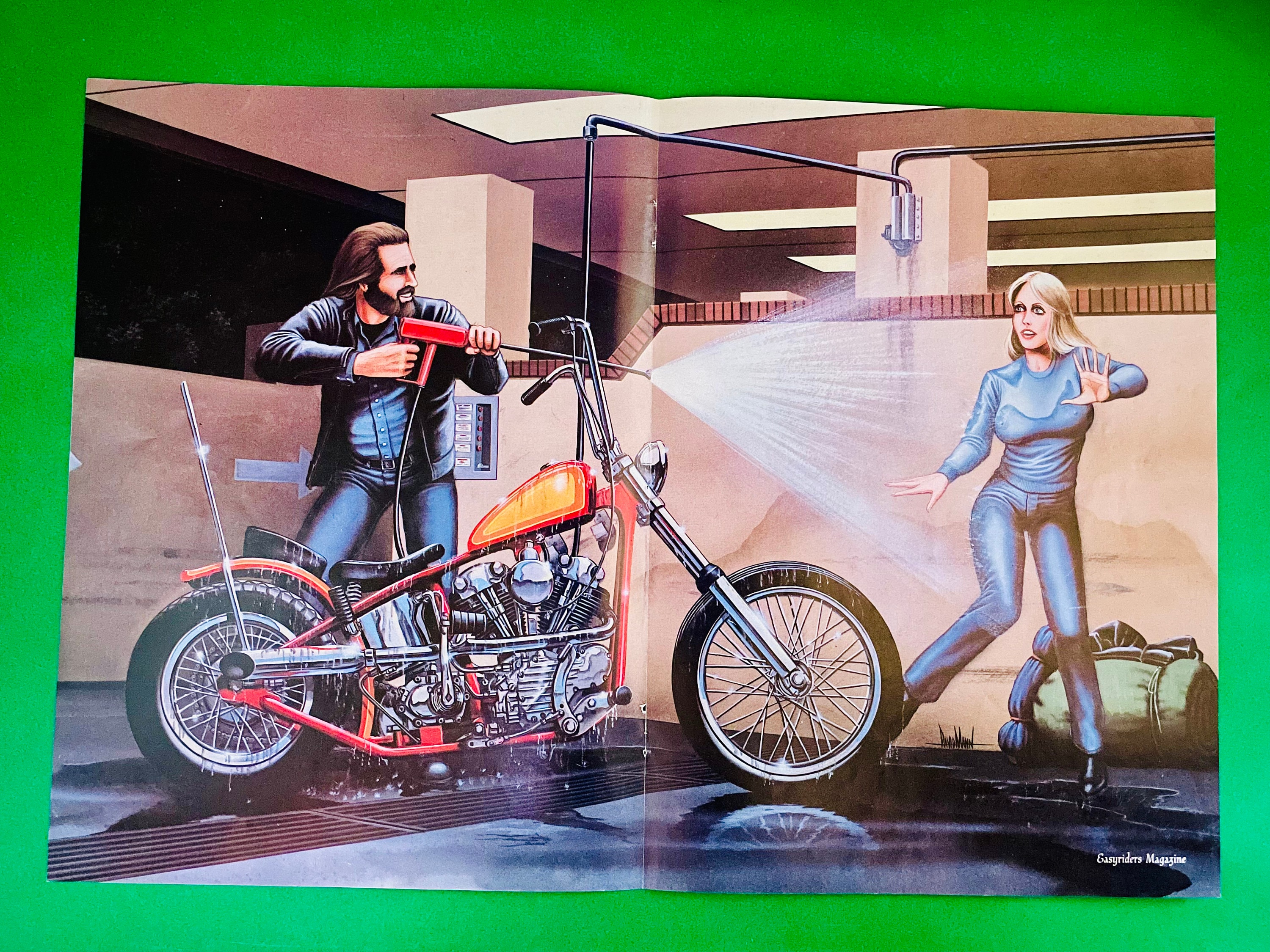 80's David Mann Biker Art Centerfolds: Part 1 (vintage Outlaw
