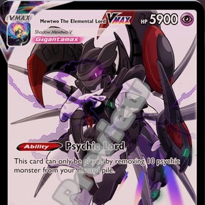Mewtwo The elemental Lord VMAX pokemon card