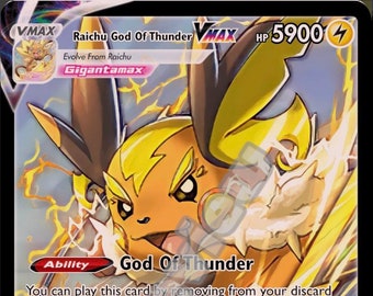 Raichu Gott des Donners VMAX-Pokémonkarte