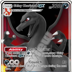 Cartão Pokémon Charizard GX brilhante
